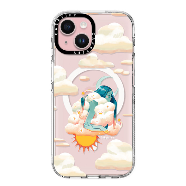 Sibylline Meynet x CASETiFY iPhone 15 ケース クリア クリア ケース MagSafe対応 Nuage Case