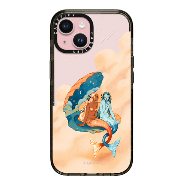 Sibylline Meynet x CASETiFY iPhone 15 ケース ブラック インパクトケース Sirènes Case