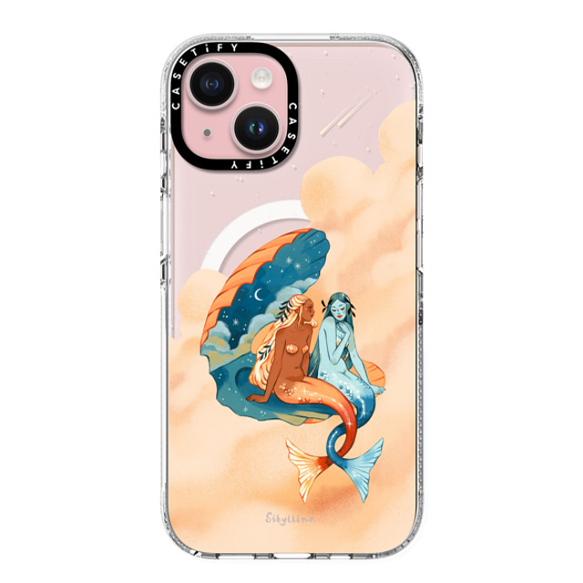 Sibylline Meynet x CASETiFY iPhone 15 ケース クリア クリア ケース MagSafe対応 Sirènes Case