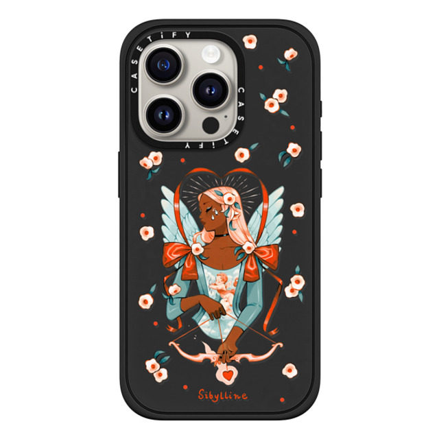 Sibylline Meynet x CASETiFY iPhone 15 Pro ケース マットブラック インパクトケース MagSafe対応 Cupid Case