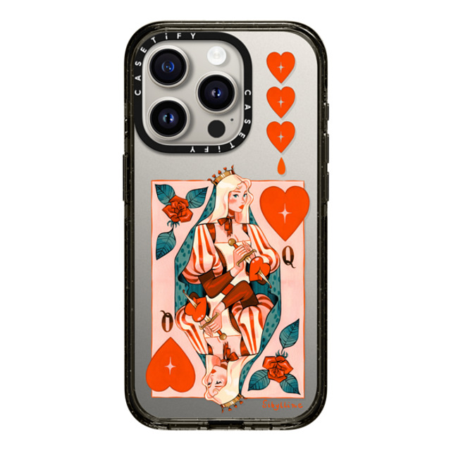 Sibylline Meynet x CASETiFY iPhone 15 Pro ケース ブラック インパクトケース Queen Case