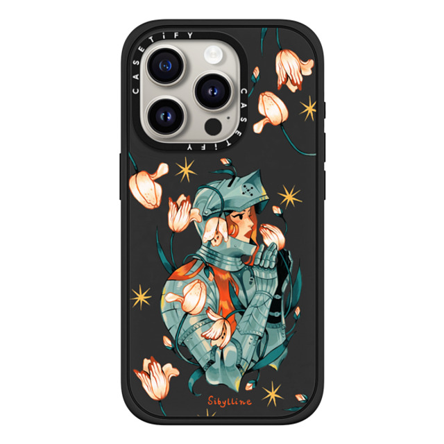 Sibylline Meynet x CASETiFY iPhone 15 Pro ケース マットブラック インパクトケース MagSafe対応 Chevalière Case