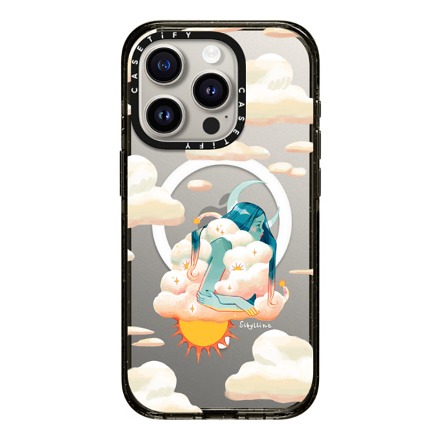 Sibylline Meynet x CASETiFY iPhone 15 Pro ケース ブラック インパクトケース MagSafe対応 Nuage Case