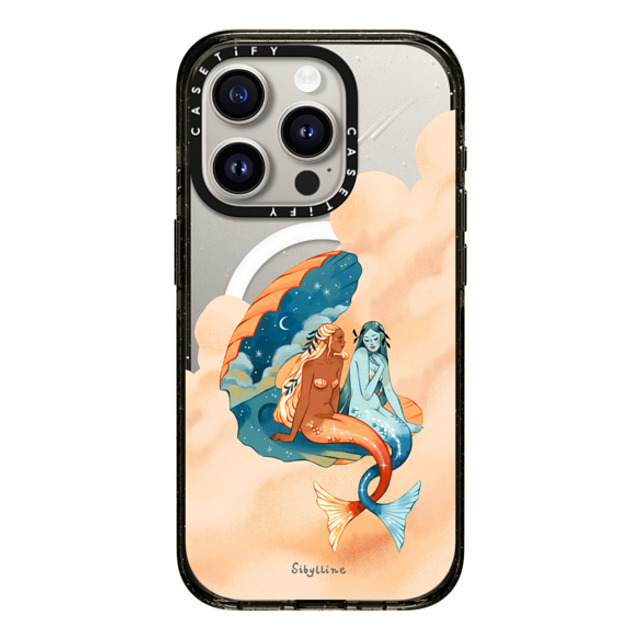 Sibylline Meynet x CASETiFY iPhone 15 Pro ケース ブラック インパクトケース MagSafe対応 Sirènes Case