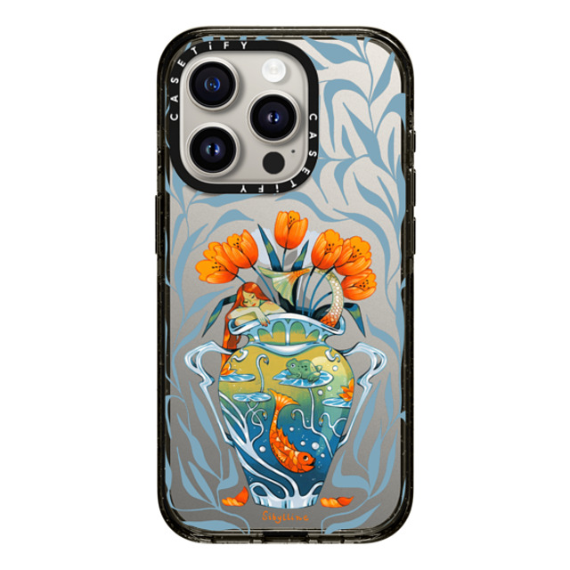 Sibylline Meynet x CASETiFY iPhone 15 Pro ケース ブラック インパクトケース Vase bleu Case