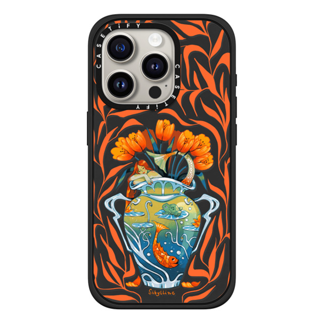 Sibylline Meynet x CASETiFY iPhone 15 Pro Case Matte Black Impact Case MagSafe Compatible Vase orange Case Sibylline Meynet x CASETiFY iPhone 15 Pro Case Matte Black Impact Case MagSafe Compatible Vase orange Case