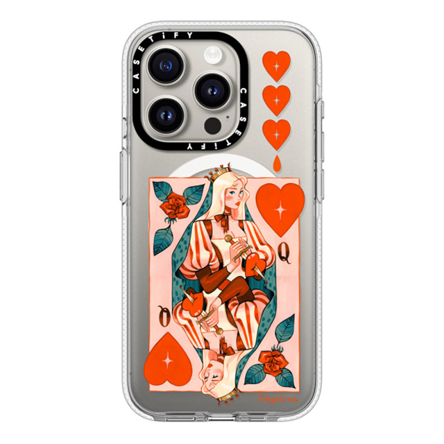 Sibylline Meynet x CASETiFY iPhone 15 Pro ケース クリア クリア ケース MagSafe対応 Queen Case