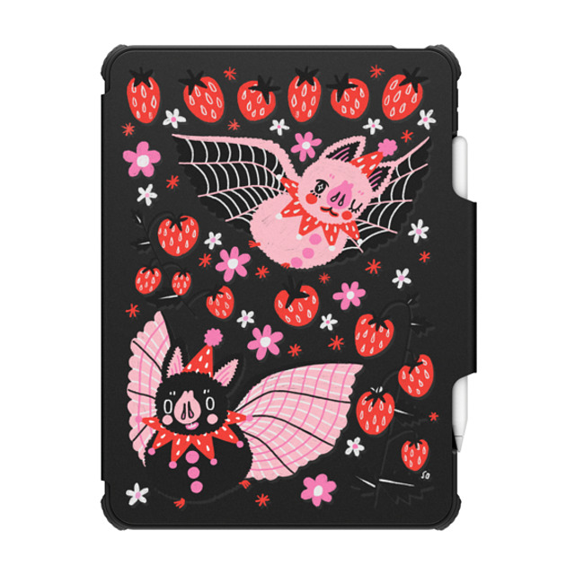 So Lazo x CASETiFY iPad Pro 11-inch (第3/4世代) Animal,Cartoon ブラック インパクト フォリオ ケース STRAWBERRY BATS Back to School So Lazo x CASETiFY iPad Pro 11-inch (第3/4世代) Animal,Cartoon ブラック インパクト フォリオ ケース STRAWBERRY BATS Back to School