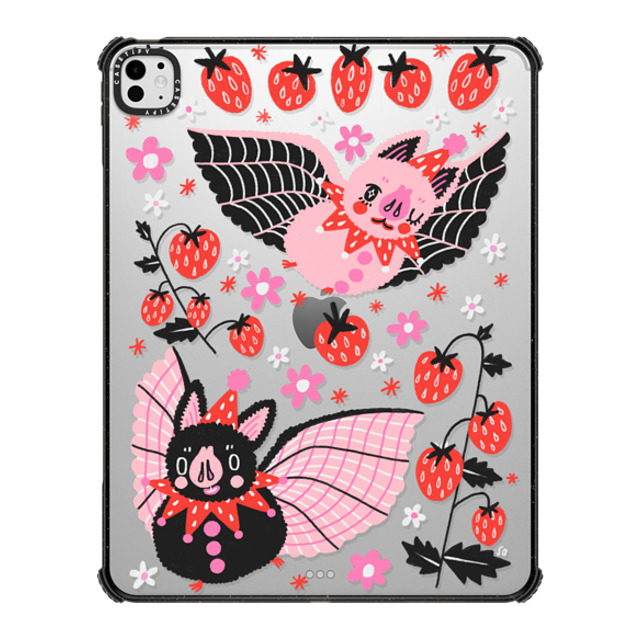 So Lazo x CASETiFY iPad Pro 13 (M4) ブラック iPad インパクト ケース STRAWBERRY BATS