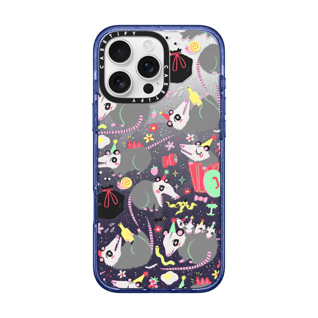 So Lazo x CASETiFY iPhone 16 Pro Max ケース Glitter Indigo インパクトケース MagSafe対応 Opossum Symposium