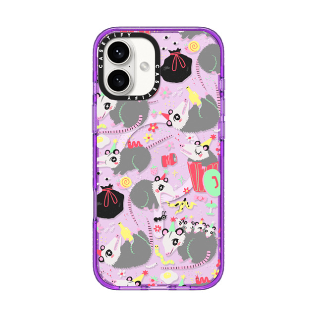 So Lazo x CASETiFY iPhone 16 Plus ケース パープル インパクトケース MagSafe対応 Opossum Symposium