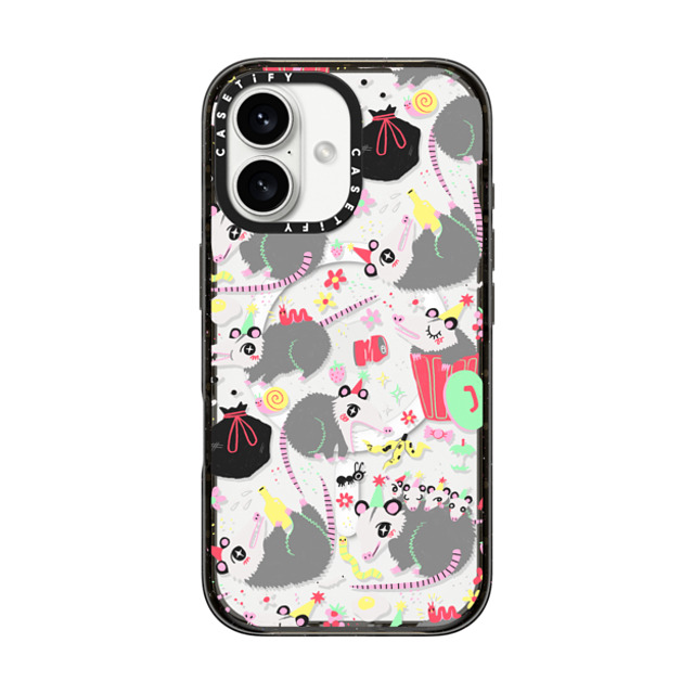 So Lazo x CASETiFY iPhone 16 ケース ブラック インパクトケース MagSafe対応 Opossum Symposium