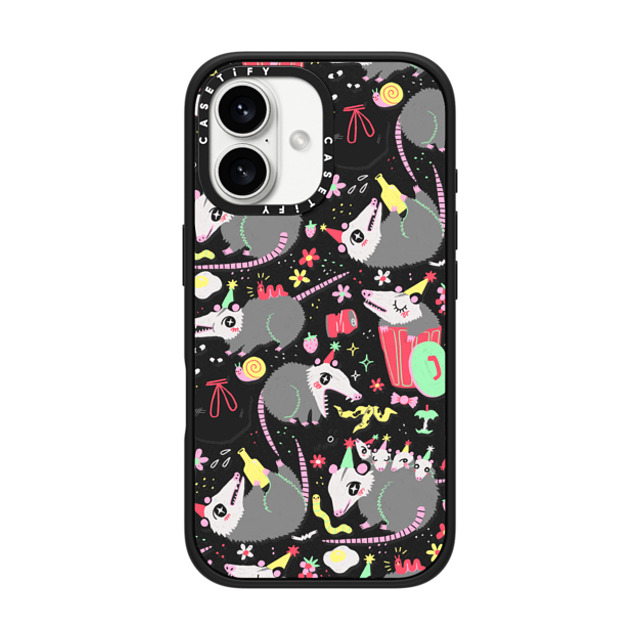 So Lazo x CASETiFY iPhone 16 ケース マットブラック インパクトケース MagSafe対応 Opossum Symposium