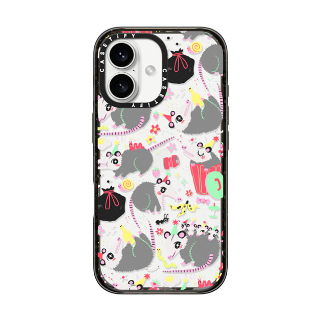 So Lazo x CASETiFY iPhone 16 ケース ブラック インパクトケース Opossum Symposium