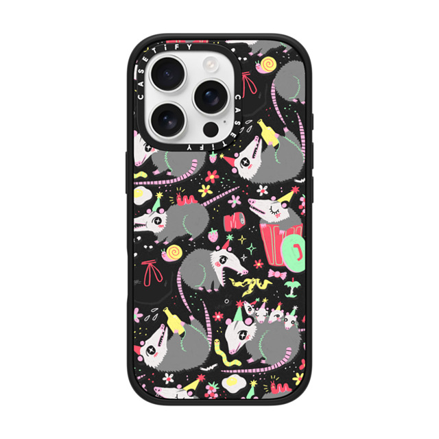 So Lazo x CASETiFY iPhone 16 Pro ケース マットブラック インパクトケース MagSafe対応 Opossum Symposium