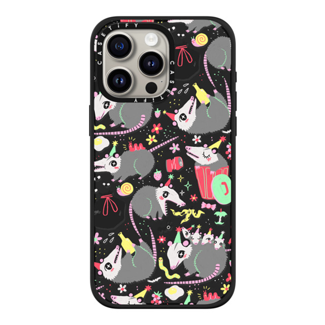 So Lazo x CASETiFY iPhone 15 Pro Max ケース マットブラック インパクトケース MagSafe対応 Opossum Symposium