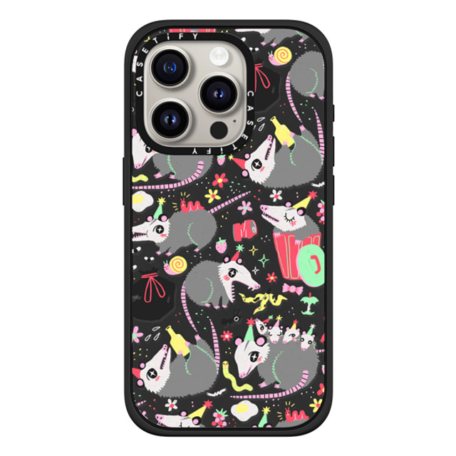 So Lazo x CASETiFY iPhone 15 Pro ケース マットブラック インパクトケース MagSafe対応 Opossum Symposium