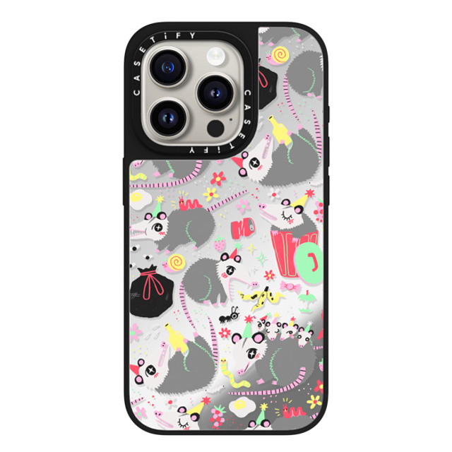 So Lazo x CASETiFY iPhone 15 Pro Case Silver on Black ミラーケース MagSafe対応 Opossum Symposium So Lazo x CASETiFY iPhone 15 Pro Case Silver on Black ミラーケース MagSafe対応 Opossum Symposium