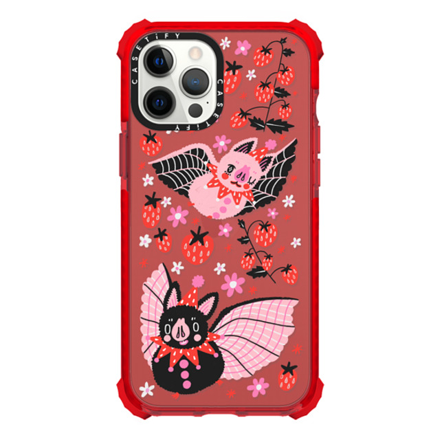 So Lazo x CASETiFY iPhone 12 Pro Max ケース レッド ウルトラインパクトケース STRAWBERRY BATS