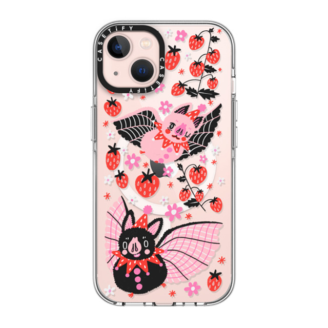 So Lazo x CASETiFY iPhone 13 ケース クリア クリア ケース MagSafe対応 STRAWBERRY BATS