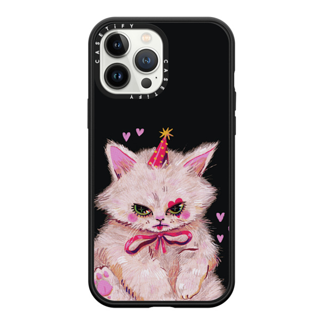 So Lazo x CASETiFY iPhone 13 Pro Max ケース マットブラック インパクトケース MagSafe対応 CLOWN KITTY