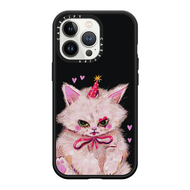 So Lazo x CASETiFY iPhone 13 Pro Case Cat,Animal Matte Black Impact Case MagSafe Compatible CLOWN KITTY Mother's Day So Lazo x CASETiFY iPhone 13 Pro Case Cat,Animal Matte Black Impact Case MagSafe Compatible CLOWN KITTY Mother's Day