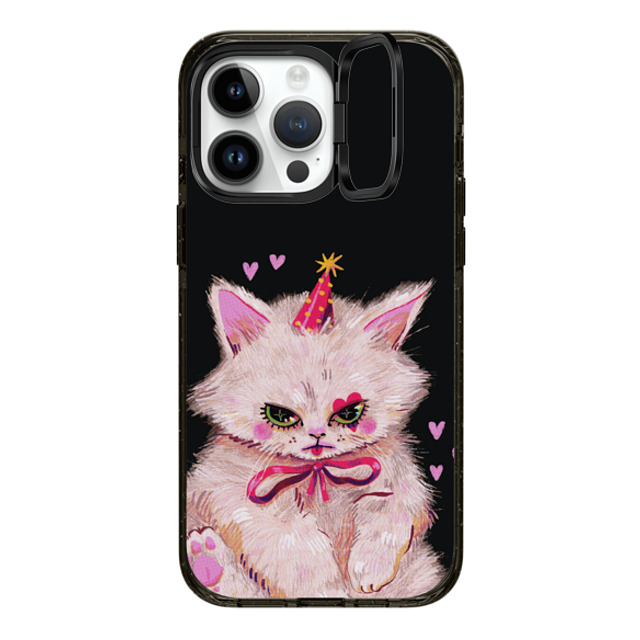 So Lazo x CASETiFY iPhone 14 Pro Max ケース ブラック インパクトリングスタンドケース MagSafe対応 CLOWN KITTY