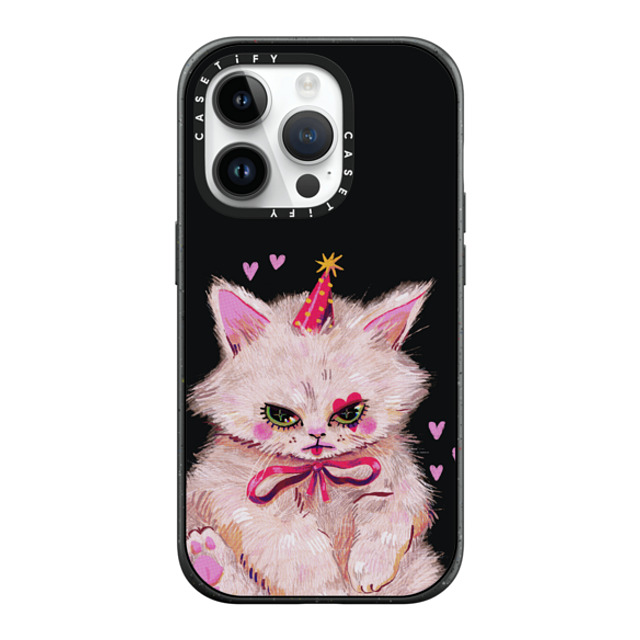 So Lazo x CASETiFY iPhone 14 Pro ケース マットブラック インパクトケース MagSafe対応 CLOWN KITTY