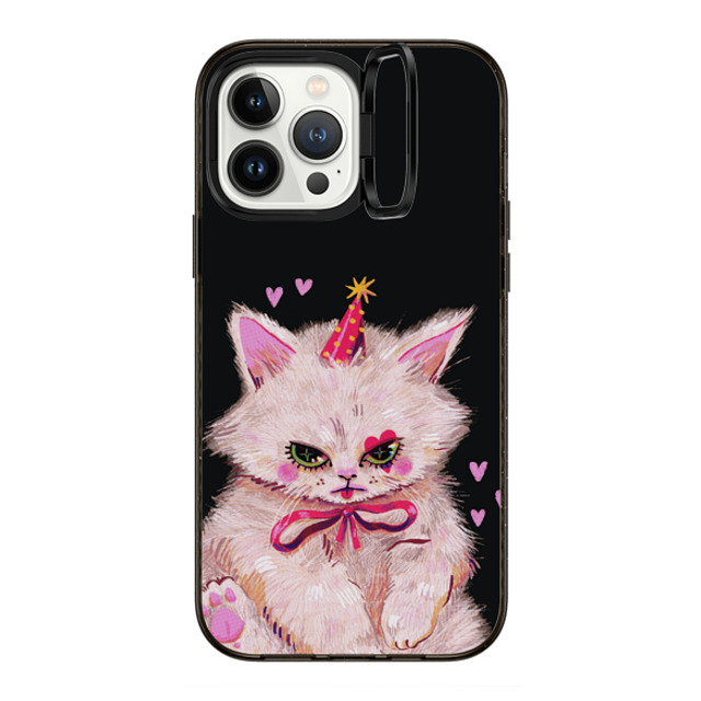 So Lazo x CASETiFY iPhone 13 Pro Max ケース ブラック インパクトリングスタンドケース MagSafe対応 CLOWN KITTY