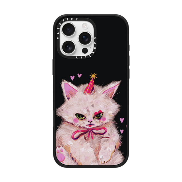 So Lazo x CASETiFY iPhone 16 Pro Max ケース マットブラック インパクトケース MagSafe対応 CLOWN KITTY