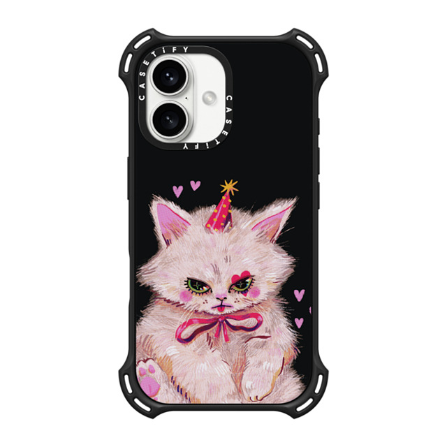 So Lazo x CASETiFY iPhone 16 ケース マットブラック バウンスケース CLOWN KITTY