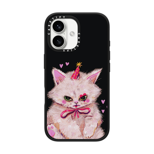 So Lazo x CASETiFY iPhone 16 ケース マットブラック インパクトケース CLOWN KITTY