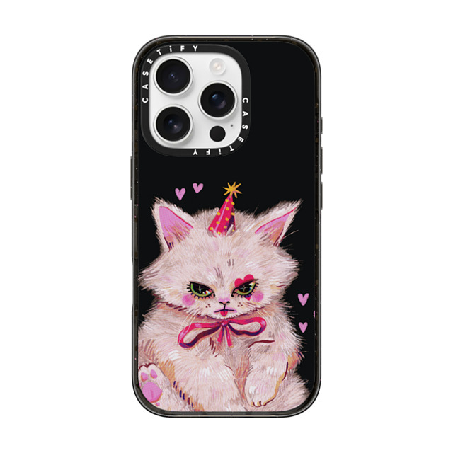 So Lazo x CASETiFY iPhone 16 Pro ケース ブラック インパクトケース MagSafe対応 CLOWN KITTY