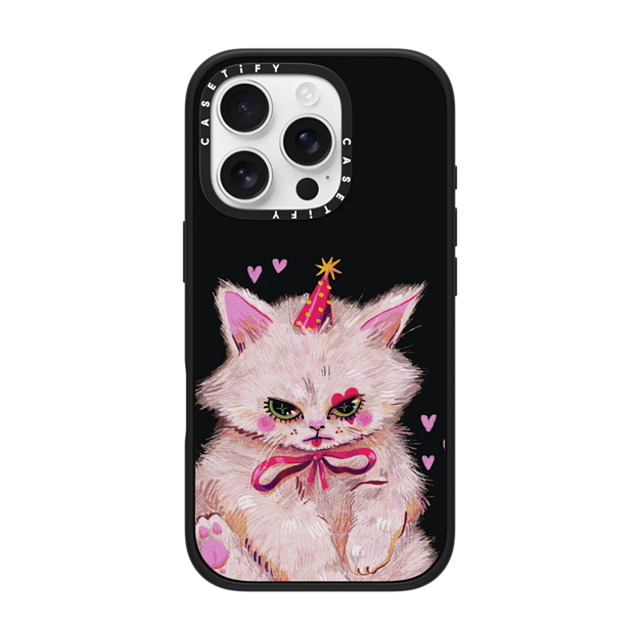 So Lazo x CASETiFY iPhone 16 Pro ケース マットブラック インパクトケース MagSafe対応 CLOWN KITTY