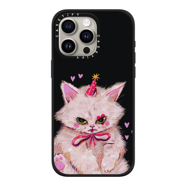 So Lazo x CASETiFY iPhone 15 Pro Max Case Cat,Animal マットブラック インパクトケース CLOWN KITTY Mother's Day So Lazo x CASETiFY iPhone 15 Pro Max Case Cat,Animal マットブラック インパクトケース CLOWN KITTY Mother's Day