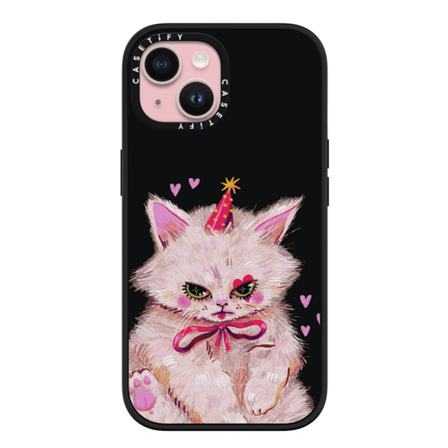 So Lazo x CASETiFY iPhone 15 ケース マットブラック インパクトケース MagSafe対応 CLOWN KITTY