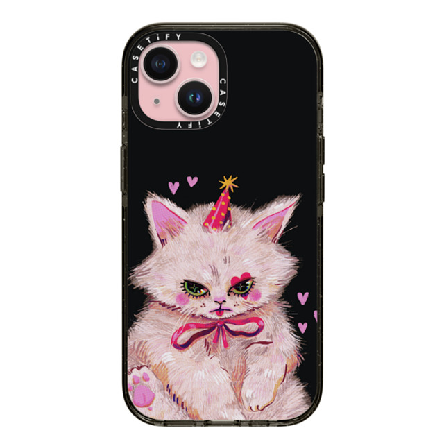 So Lazo x CASETiFY iPhone 15 ケース ブラック インパクトケース CLOWN KITTY