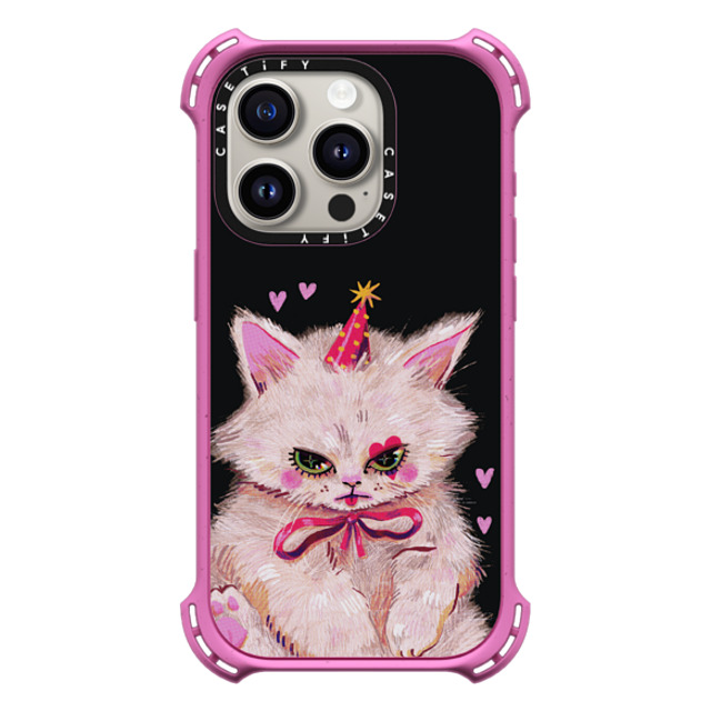 So Lazo x CASETiFY iPhone 15 Pro ケース Matte Pink バウンスケース CLOWN KITTY