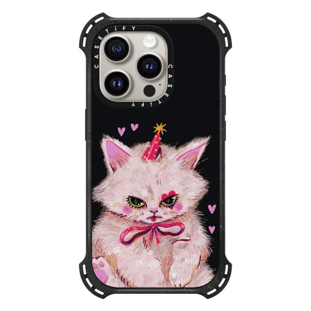 So Lazo x CASETiFY iPhone 15 Pro ケース Triple Black バウンスケース CLOWN KITTY