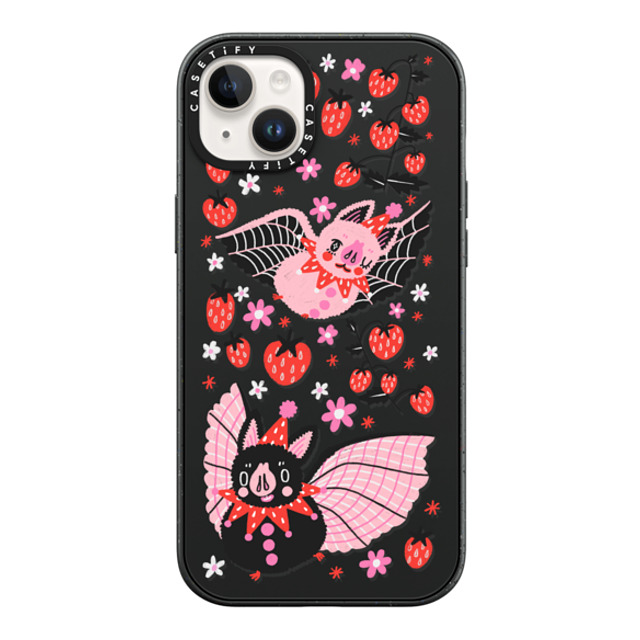 So Lazo x CASETiFY iPhone 14 Plus Case Animal,Cartoon マットブラック インパクトケース STRAWBERRY BATS Mother's Day So Lazo x CASETiFY iPhone 14 Plus Case Animal,Cartoon マットブラック インパクトケース STRAWBERRY BATS Mother's Day
