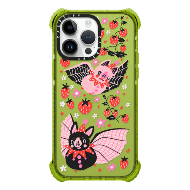 So Lazo x CASETiFY iPhone 14 Pro Max Case Kiwi ウルトラインパクトケース STRAWBERRY BATS So Lazo x CASETiFY iPhone 14 Pro Max Case Kiwi ウルトラインパクトケース STRAWBERRY BATS