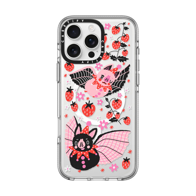 So Lazo x CASETiFY iPhone 16 Pro Max ケース クリア クリア ケース MagSafe対応 STRAWBERRY BATS