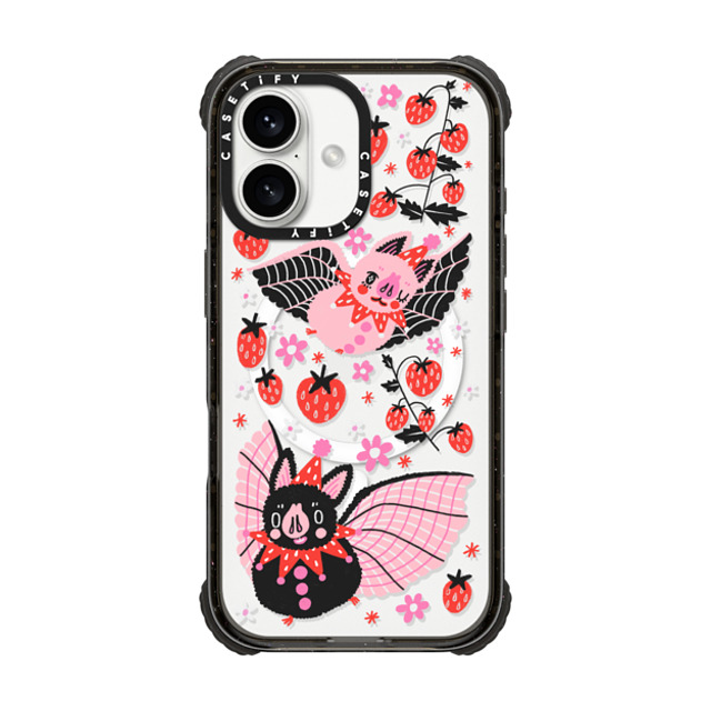 So Lazo x CASETiFY iPhone 16 Case Black ウルトラ インパクトケース MagSafe 対応 STRAWBERRY BATS So Lazo x CASETiFY iPhone 16 Case Black ウルトラ インパクトケース MagSafe 対応 STRAWBERRY BATS