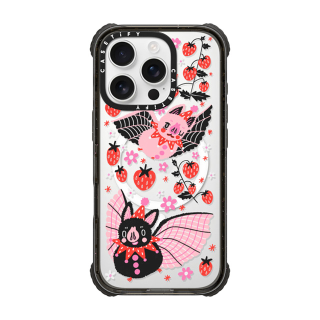 So Lazo x CASETiFY iPhone 16 Pro Case Black ウルトラ インパクトケース MagSafe 対応 STRAWBERRY BATS So Lazo x CASETiFY iPhone 16 Pro Case Black ウルトラ インパクトケース MagSafe 対応 STRAWBERRY BATS