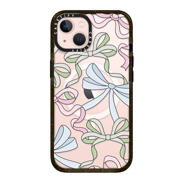 Megan McKean x CASETiFY iPhone 13 ケース ブラック インパクトケース MagSafe対応 Ribbons