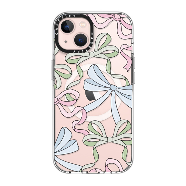 Megan McKean x CASETiFY iPhone 13 ケース クリア クリア ケース MagSafe対応 Ribbons