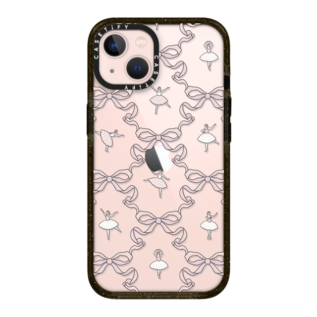 Megan McKean x CASETiFY iPhone 13 ケース ブラック インパクトケース Ballerinas & Bows