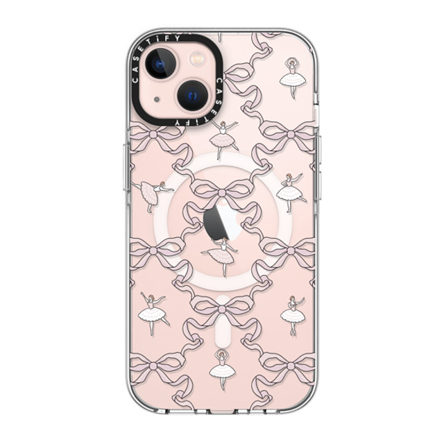 Megan McKean x CASETiFY iPhone 13 ケース クリア クリア ケース MagSafe対応 Ballerinas & Bows