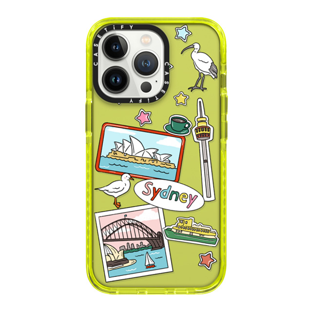 Megan McKean x CASETiFY iPhone 13 Pro Case Summer,Floral ネオン イエロー インパクトケース Sydney Stickers Mother's Day Megan McKean x CASETiFY iPhone 13 Pro Case Summer,Floral ネオン イエロー インパクトケース Sydney Stickers Mother's Day