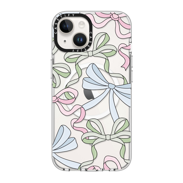 Megan McKean x CASETiFY iPhone 14 ケース クリア クリア ケース MagSafe対応 Ribbons